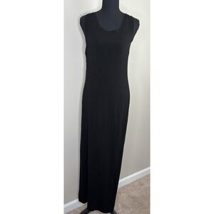 Athleta Women's Black Gaia Tee Maxi Dress Sleeveless Athleisure Size XS